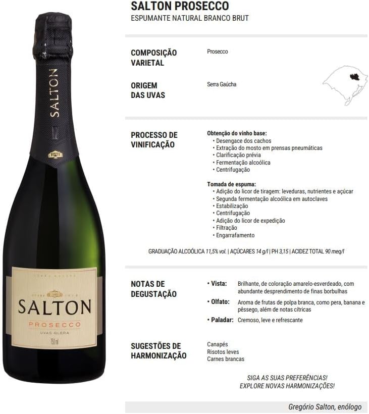 Salton Espumante Prosecco Brut 750 Ml - Imagem 2