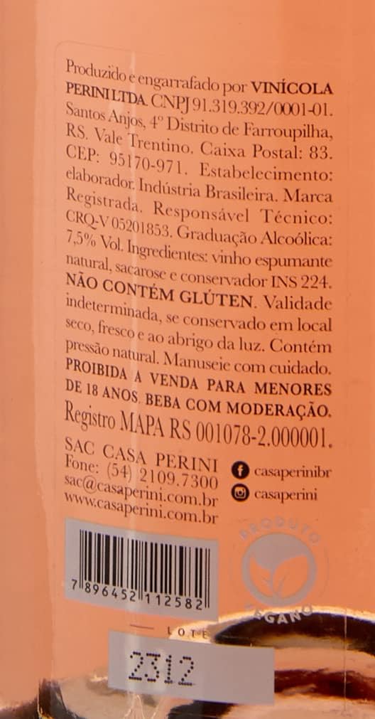 Casa Perini Espumante Moskatel Aquarela 750 Ml - Imagem 6