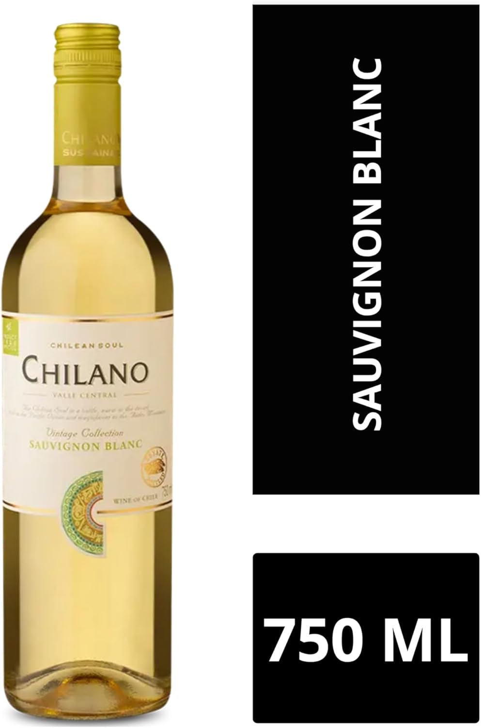 Chilano Vinho Chileno Branco Sauvignon Blanc 750Ml - Imagem 2