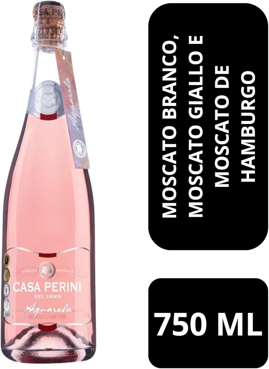 Casa Perini Espumante Moskatel Aquarela 750 Ml - Imagem 3